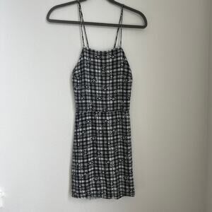 Urban Outfitters Floral Plaid Lined Mini Dress M Soft Grunge Coquette 90's Rock